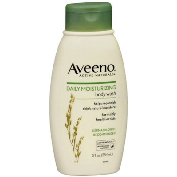 AVEENO Active Naturals Daily Moisturizing Body Wash 12 oz (Pack of 2)