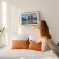 thumbnail image 2 of The Covington Skyline - Cincinnati Ohio Photography Oak Framed Wall Art Print 12 x 18 inches, 2 of 6