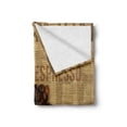 thumbnail image 2 of Coffee Soft Flannel Fleece Throw Blanket, Coffee Beans Shaped in Mug and Coffee Types Letterings Art Print, Cozy Plush for Indoor and Outdoor Use, 50" x 70", Dark Brown Pale Brown, by Ambesonne, 2 of 6