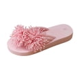 thumbnail image 3 of BRICH Flip Flops for Women Flower Dressy Wedges Platform Flat Sandals Open Toe Summer Beach Slides Comfortable Outdoor Boho Shoes Pink 9, 3 of 9