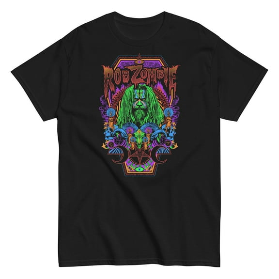 Rob Zombie - Psychedelic Unisex T-Shirt - Black - Small
