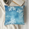 thumbnail image 3 of SHANXI Hello Blue Decorative Throw Pillow Covers, Baby It's Cozy Inside Christmas Porch Outdoor Home Decor, Holiday Couch Cushion Case 22x22in, 3 of 5