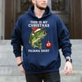 thumbnail image 5 of This Is My Christmas Pajama Bass Fish Santa Hat – T-Shirt, Hoodie & Sweatshirt – Holiday Fishing Theme – Family Gatherings, 5 of 6