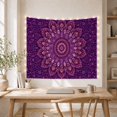 thumbnail image 5 of Purple Mandala Radiating Across Paisley Motifs, Mystical Boho for Meditation Enthusiasts, Mandala Wall Art, Housewarming Gift, Tapestry Wall Hanging for Bedroom and Yoga Room, 5 of 7