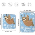thumbnail image 2 of GZHJMY Dish Drying Mat Sloth Merry Christmas Snowflake Microfiber Absorbent Drying Pad Heat Resistant Kitchen Countertop Island Protector Stovetop Cover Holiday Gift 18" × 24", 2 of 6