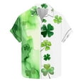 thumbnail image 2 of ZRGHAOYLQ Mens Button Down St. Patrick's Day Shirts Short Sleeve Lapel Collar Shirt Lucky Shamrock Graphic Casual Shirts Lightweight Holiday Party Tops, 2 of 5