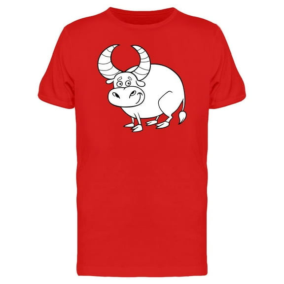 Adorable Bull Cartoon Tee Men's -Image by Shutterstock