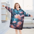 thumbnail image 5 of BZSMCE Wearable Blanket Hoodie Fashion Moonlit Blossom Home Wear, 5 of 7