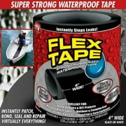 Waterproof FLEX TAPE 4" X 5' Flexible Sealing Adhesive (Black) Special Waterproof Tape Super Adhesive Tape Repair Leakage Supply Band Flex