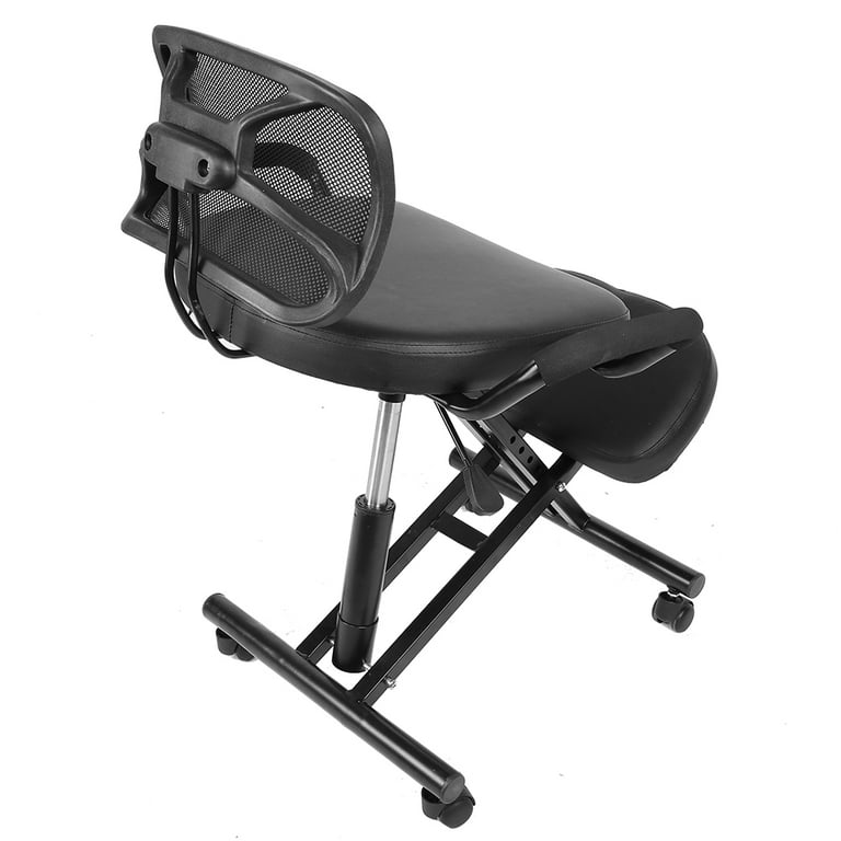 EBTOOLS Kneeling Chair with Back Support,Wheels and Thick Cushions Ergonomic  Kneeling Chair Adjustable Posture Correction Knee Stool for Home or Office  Desk 