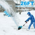 thumbnail image 6 of TeqHome Cordless Snow Shovel 11" Electric Snow Shovel with 21V 2.6Ah Battery 26ft Throw Distance Lightweight 7.5lb Snow Removal for Driveway & Sidewalks, 6 of 13