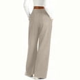thumbnail image 3 of Clossjun Pants for Women High Waisted Stretchy Baggy Jeans Pull On Straight Leg Elastic Waist Wide Leg Denim Pants with Pockets, 3 of 4