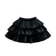 thumbnail image 5 of hoksml Girls Back to School Tiered Ruffle Skirt, Elastic Waist Layered Mini Skirt with Built-in Shorts for Kids, 5 of 9