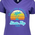 thumbnail image 4 of Inktastic Summer Enjoy the Sunshine Siesta Key Florida in Blue Women's V-Neck T-Shirt, 4 of 5