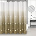 thumbnail image 2 of Shower Curtain Blue Shower Curtain Water Repellent Bath Decor Fabric Shower Curtain for Bathroom Bathtubs Dark Indigo, 72x72 Khaki, 2 of 6