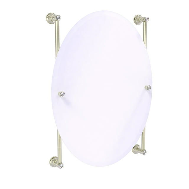 Carolina Crystal Collection Miroir Ovale Sans Cadre Monté sur Rail