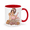 red, variant on COOKIE QUEEN Cookies Cute Baking Ceramic Mug - Premium Kitchen Coffee Cup, Durable 11oz Drinkware for Bakers and Dessert Lovers