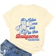 thumbnail image 3 of ALLTB Baseball Shirts Women Funny Baseball Mom Shirt Ballgame Graphic T-shirt Game Day Fan Tee Casual Short Sleeve Top, 3 of 8