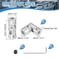 thumbnail image 2 of Rotatable Universal Steering Shaft 4mm to 3mm Inner Dia, 2 Pcs U Joint Shaft Coupling U Joints Coupler Connector Accessories with M3 Screws Spanner for Motor Model Robots, 2 of 7
