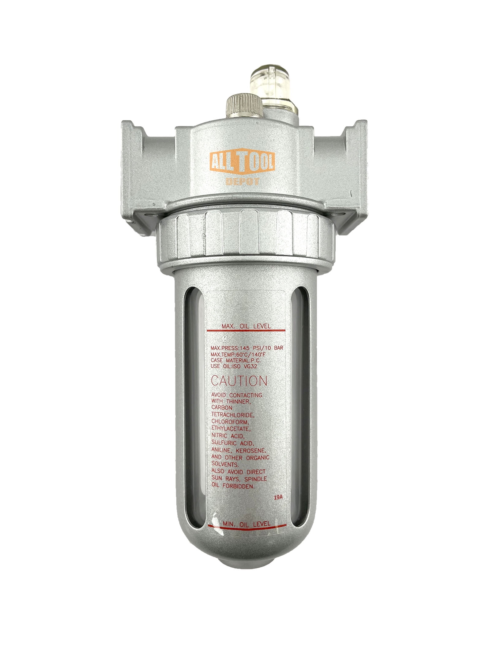 1/2” NPT MID FLOW Lubricator Oiler For Compressed Air Lubricate