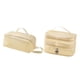 thumbnail image 4 of Organizador de maquillaje de maquillaje de malla 2x con mango, bolsa cosmética de doble capa, bolsa de aseo para picnic, negocios de actividades beige, 4 of 8