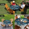 thumbnail image 4 of Nautical Sea Turtle Round Tablecloth for 36-44 Inch Tables, Fitted Table Cover with Elastic Edge, Coastal Vintage Ocean Shells Waterproof Outdoor Table Cloth Protector for Patio Garden Dinner Picnic, 4 of 9