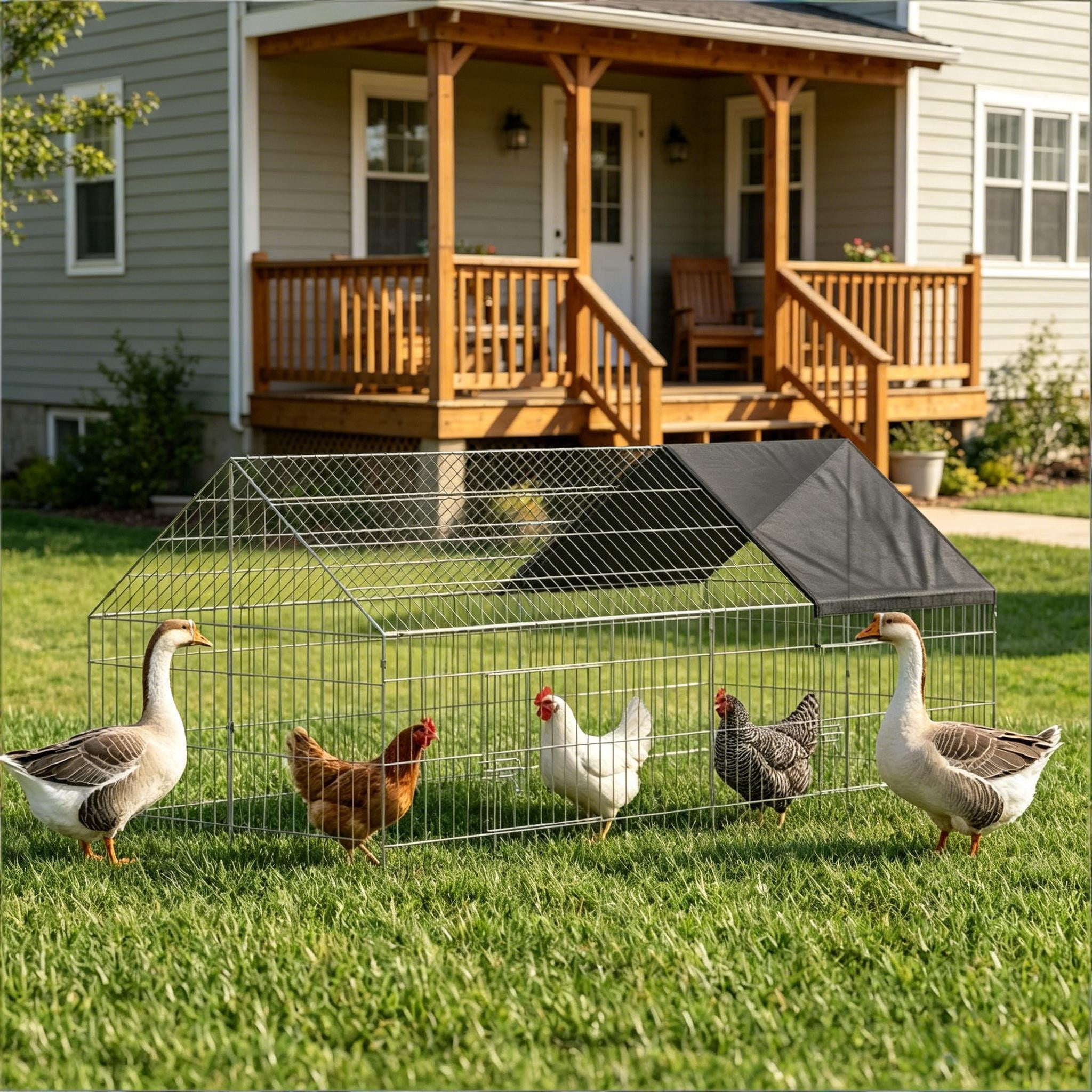 Backyard Chicken Coop, Duck Coop, Rabbit Cage Small Animals Coop