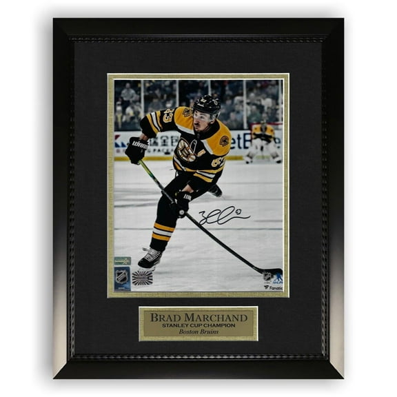 Brad Marchand Boston Bruins Autographed 8x10 Photo Framed to 11x14 NEP