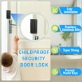 thumbnail image 3 of shiyou-2Pack Home Security Door Reinforcement Lock, Childproof Safety Door Lock Latch Inside Stopper, Add High Security to Prevent Home Unauthorized Entry, Aluminum Construction Finish Black, 3 of 4