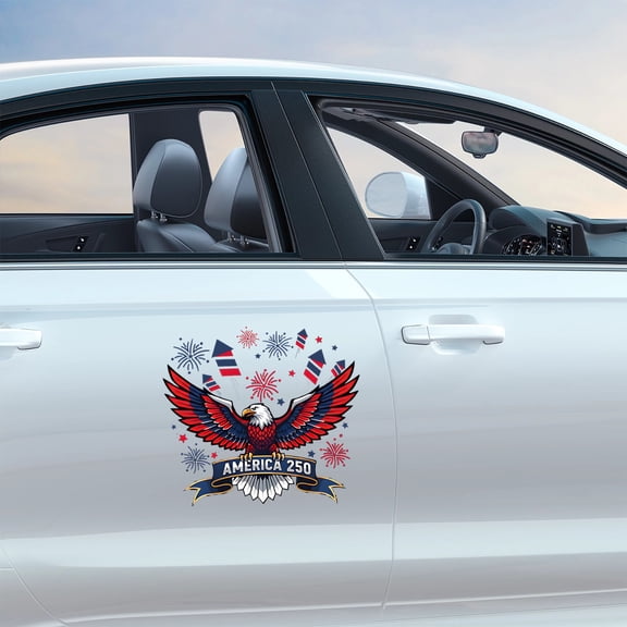 15 inch American Eagle 1PC 250th Anniversary USA Car Window Decal Sticker,Independence Commemorative Sticker,USA Patriotic 4th of July Vinyl Stickers for Car, Pickup Truck, SUV