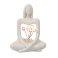 thumbnail image 4 of Estatua artística decorativa de resina, luz nocturna, figura de niña estética, escultura de arte abstracto globo, 4 of 9