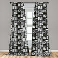 thumbnail image 5 of Ambesonne Vintage Curtains, Music Notes Dots Numbers, Pair of 28"x84", Charcoal Grey and Beige, 5 of 5