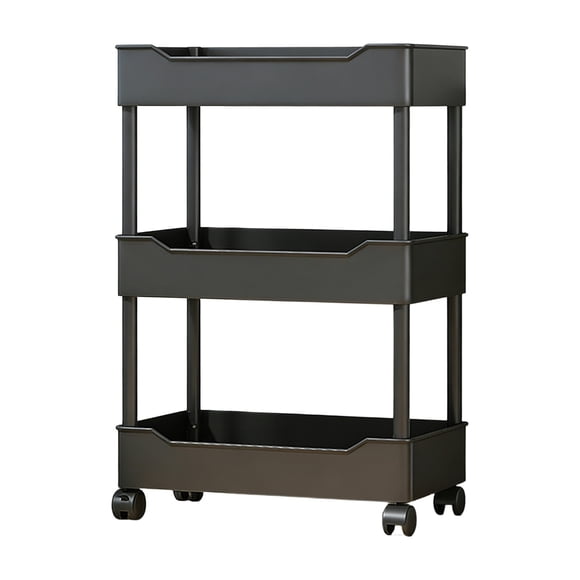 3/4-Tier Rolling Plant Stand with Wheels, Space-Saving Plastic Storage Cart for Indoor Outdoor Use