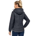thumbnail image 2 of Little Donkey Andy Women's Insulated Hooded Hiking Jacket, Lightweight Puffer Warm Jacket with Synthetic Insulation Grey L, 2 of 6