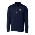 thumbnail image 2 of Men's Cutter & Buck  Navy New York Yankees Traverse Stretch Quarter-Zip Pullover Top, 2 of 3