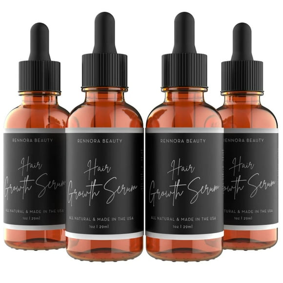 Rennora Hair Growth Serum with Organic Herbs and Natural Vitamins, Peppermint Oil, Stinging Nettle, and Rosemary Oil, No Chemicals, Formulated for Ha