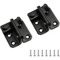 thumbnail image 1 of Cerradura de seguridad para puerta de acero inoxidable, pestillo negro para puertas corredizas, paquete de 2 para exteriores, 1 of 5
