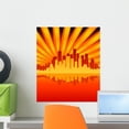 thumbnail image 1 of Sunburst City Wall Mural by Wallmonkeys Peel and Stick Graphic (18 in H x 15 in W) WM95673, 1 of 4