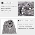thumbnail image 3 of Women's Winter Warm Cord Beanie Hat Scarf and Touchscreen Gloves Set Knitted Hat Winter Gloves Long Scarf Knitting Set, 3 of 7