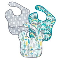 Bumkins Baby Bibs, SuperBib 3-Pack, Baby & Toddler Ages 6-24 Mos (Feathers & Arrows)