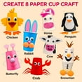 thumbnail image 5 of Learn & Climb Arts and Crafts Kit for Kids Ages 3-8, Crafts for Kids Art Set to Create 8 Animal Crafts, Paper Cup Craft Kit with Supplies & Instructions, 5 of 7