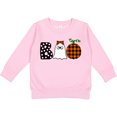 thumbnail image 2 of Inktastic Boo Halloween Ghost and Plaid Pumpkin Toddler Sweatshirt, 2 of 4