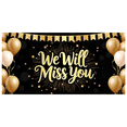thumbnail image 4 of LUUFILx We Will Miss You Farewell Party Banner Gold Balloon Glitter Stars Goodbye Decorations Backdrop Going Away Event Celebration Wall Background Sign, 4 of 9