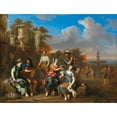 thumbnail image 3 of Gerard Hoet 14x12 Black Modern Framed Museum Art Print Titled - Ancient Concert, 3 of 5