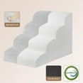 thumbnail image 2 of TEMOGU-Curved Dog Stairs Ramp for Small Dogs High Beds 19.7" H, 4-Step Dog Steps for Small Dogs and Cats, Pet Stairs for High Bed Climbing, Non-Slip Balanced Pet Step Indoor, Light Grey, 2 of 4