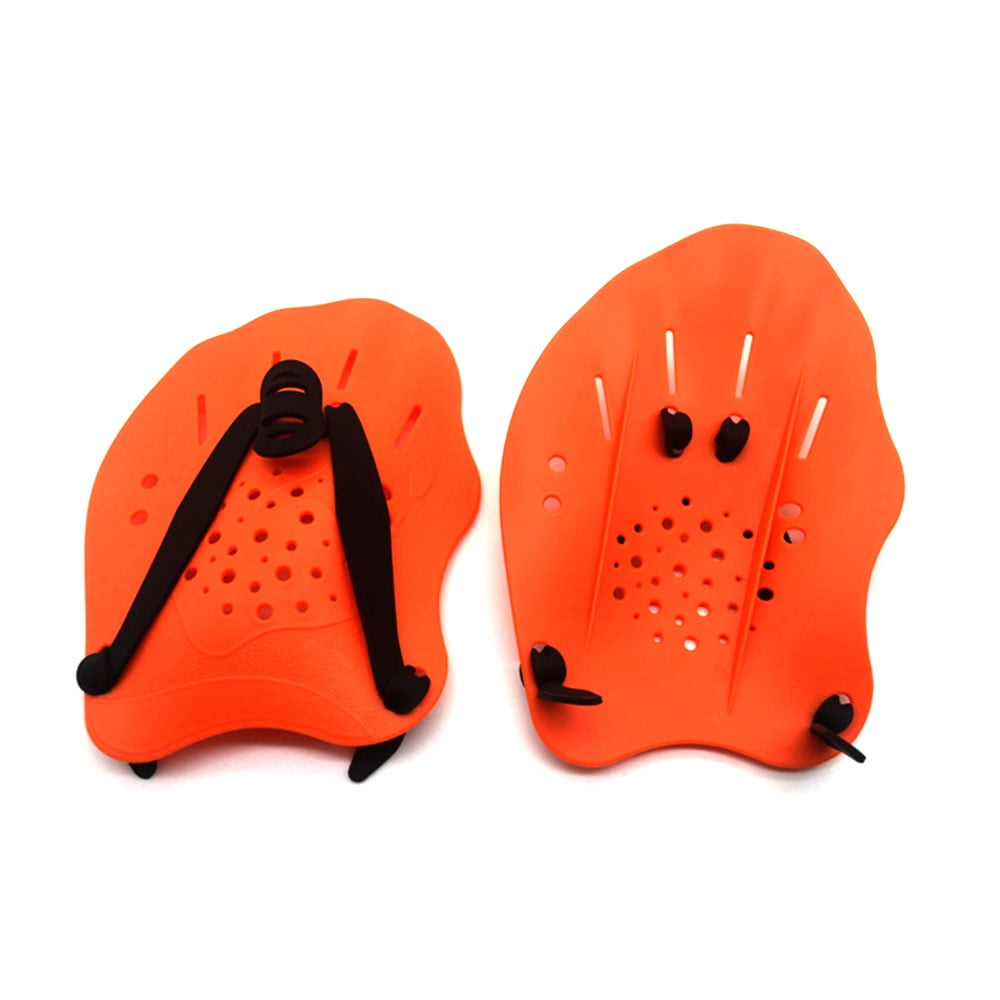 Not application Swimming Fins Hand Webbed Flippers Professional Swimming Paddles Swimming Strokes Practice Correction Adjustable Webbed Gloves Hand Paddles for Adult Children 