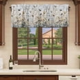 thumbnail image 6 of Watercolor Floral Curtain Valances for Windows, Kitchen Valance Window Treatments Panel 2 Pack, Spring Blooms Botanical Rod Pocket Short Curtains for Bathroom Bedroom 60 x 18 Inch, 6 of 8