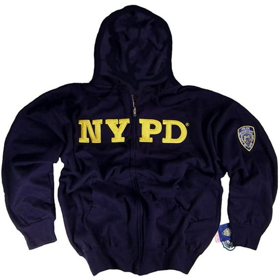 NYPD Shirt Hoodie Sweatshirt Navy Blue Authentic Clothing Apparel New York Mens