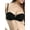 Black, variant on Women Lace Balconette Padded Undewire Push Up Bra (34A-36C)