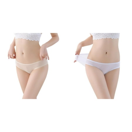(2-Pack) Kcodviy Womens Low Waist Sheer Glow in The Dark Underwear Women Mesh Briefs Cute Seamless High Women Underwear Panties for Women